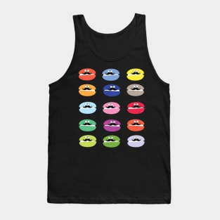 mustache macarons Tank Top